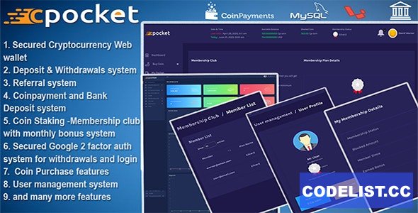 Cpocket v1.2.9 - Best Cryptocurrency Web Wallet - ed