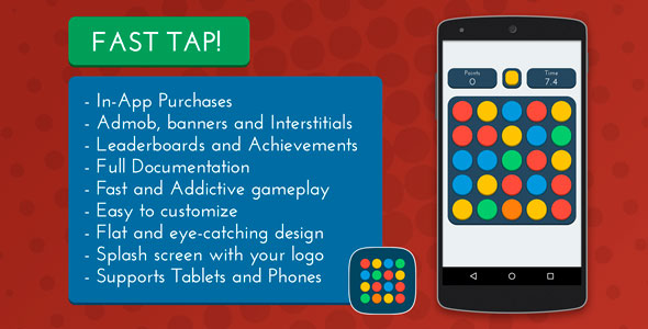 Fast Tap! - Admob + Leaderboards + IAP