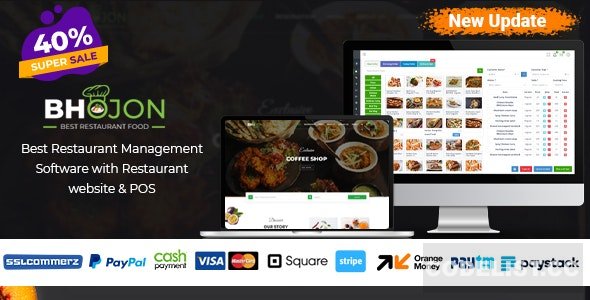 Bhojon v2.5 - Best Restaurant Management Software with Restaurant Website - ed