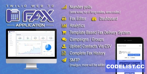 Twilio WEB To Fax Machine System Application PHP Script v1.2