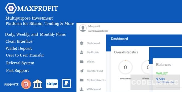 Max Profit v4.1 - Online Multipurpose Investment Platform