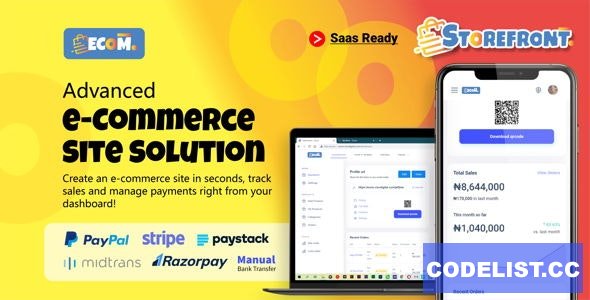 Ecom v1.5.1 - Fast Multi Store Front Builder (SaaS) 