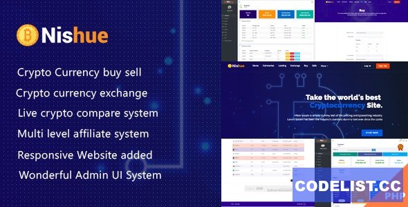 Nishue v3.9 - CryptoCurrency Buy Sell Exchange and Lending with MLM System - ed