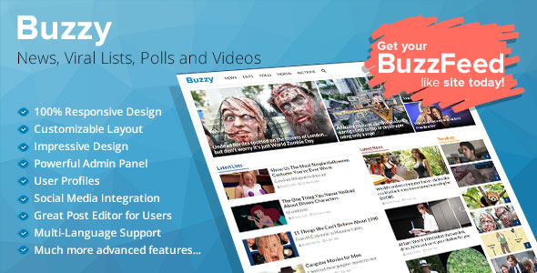 Buzzy v4.0.0 - News, Viral Lists, Polls and Videos - ed