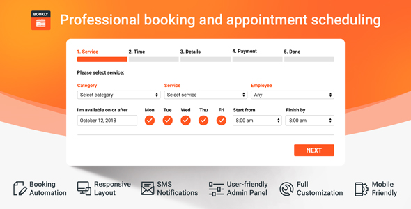 Bookly PRO v8.1 – Appointment Booking and Scheduling Software System