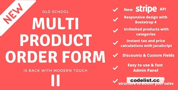 Multi Product Order Form 2 - v3.0