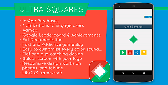 Ultra Squares - Highly Addictive Game Template