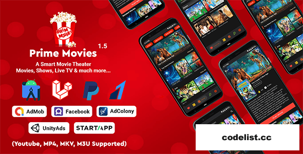 Prime Movies v1.5 - Watch Live TV, Shows, Movies with Premium Subscription Plan 