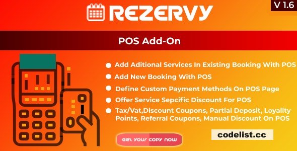 Rezervy - Point of sale system for bookings & multi payment management (POS AddOn) v1.6