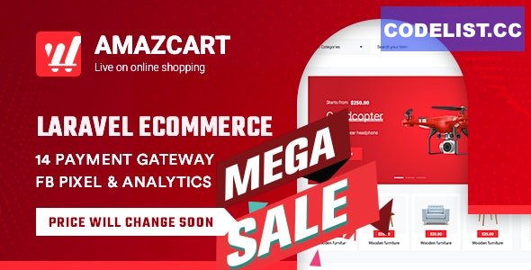 AmazCart v1.3.1 - Laravel Ecommerce System CMS - ed