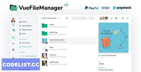 Vue File Manager v2.0.7 - Store, Share & Get Files Instantly - ed