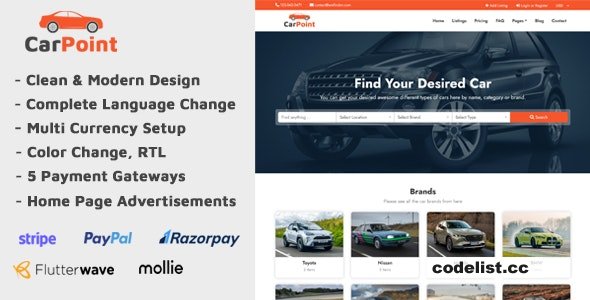 CarPoint v1.5 - Multi Vendor Car Listing Directory 