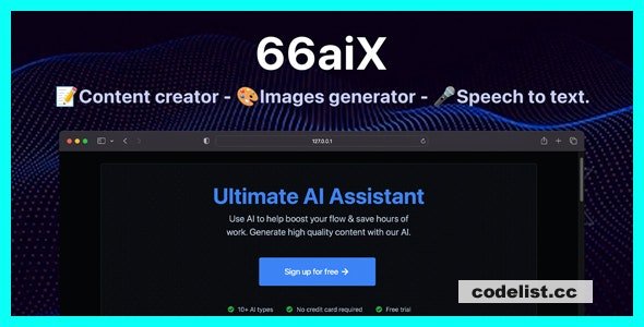 66aix v8.0.0 - AI Content, Chat Bot, Images Generator & Speech to Text (SAAS) - ed 