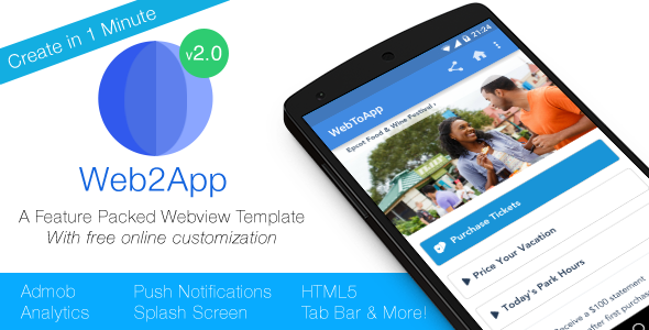 Web2App - Quickest Feature-Rich Android Webview