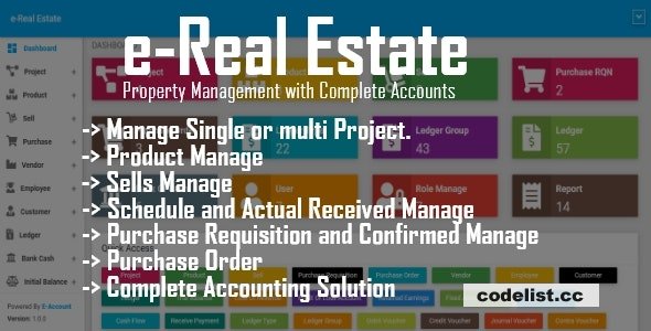 e-Real Estate - Property Management with Complete Accounts