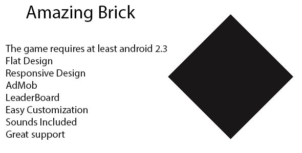 Amazing Brick Template AdMob + leaderboard