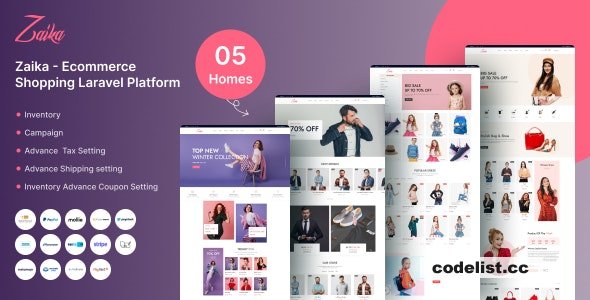 Zaika eCommerce CMS v2.0.4 - Laravel eCommerce Shopping Platform