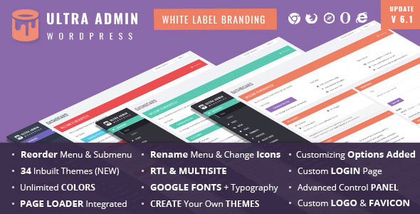Ultra WordPress Admin Theme v11.7