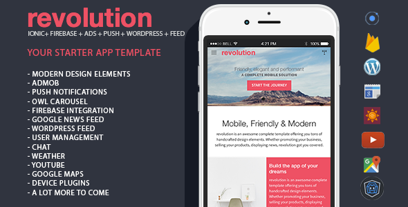 revolution - complete Ionic app